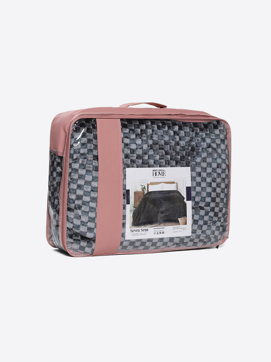 393 GSM 100% Polyester King Bed 1 Bedsheet with 2 Pillow Cover (Seven Seas)