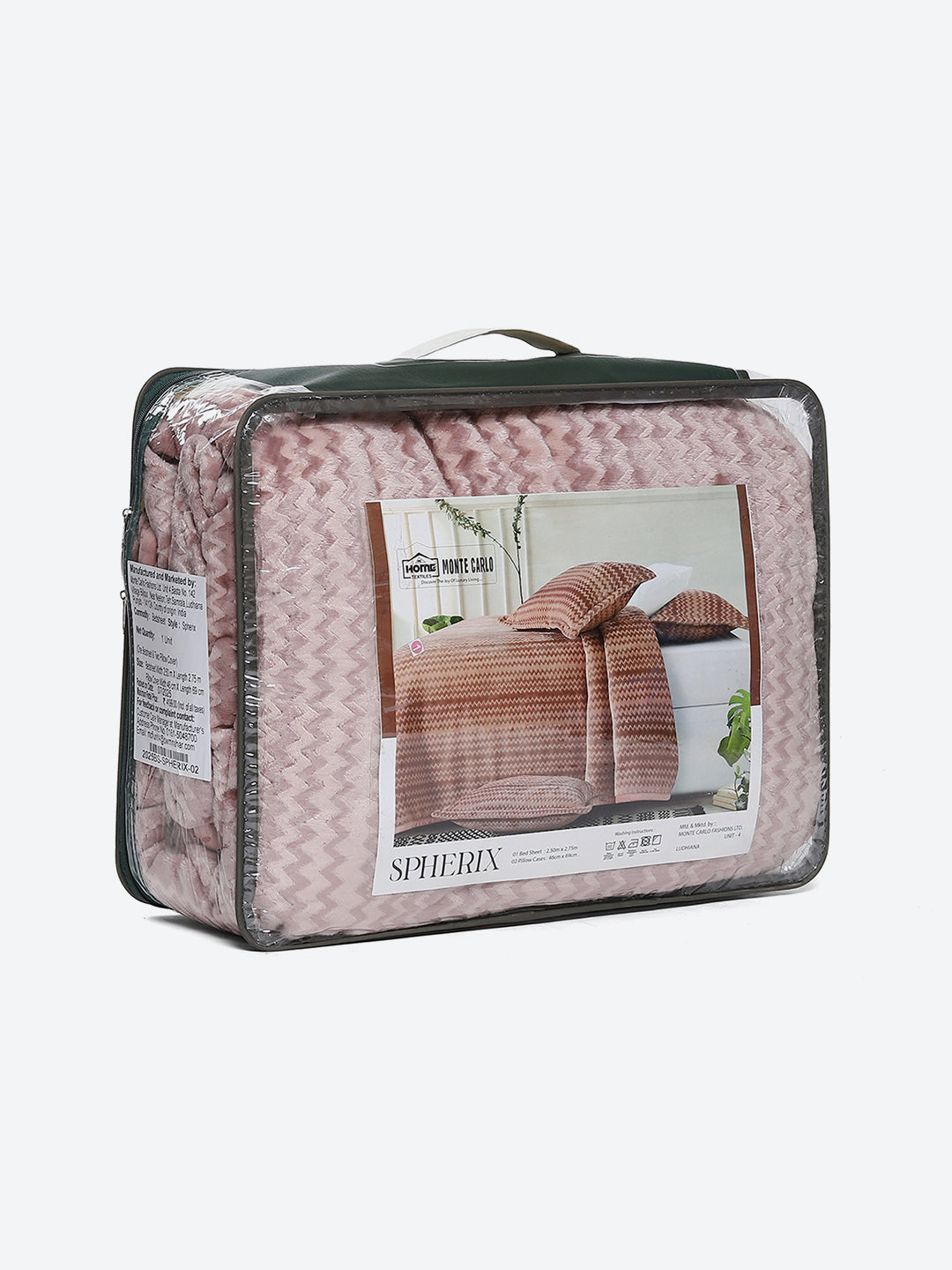393 GSM Polyester King Bed 1 Bedsheet with 2 Pillow Cover (Spherix)