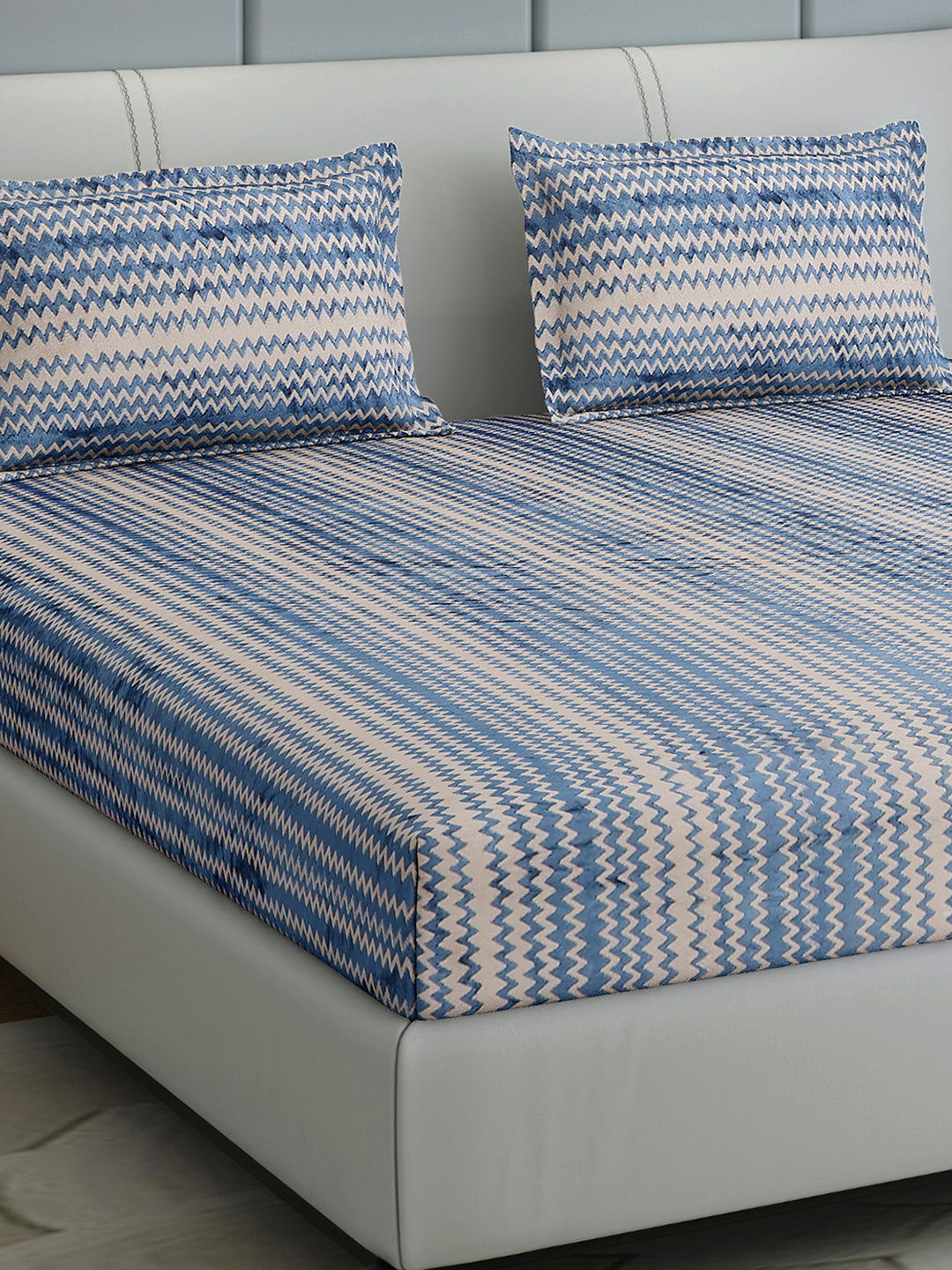 393 GSM Polyester King Bed 1 Bedsheet with 2 Pillow Cover (Spherix)