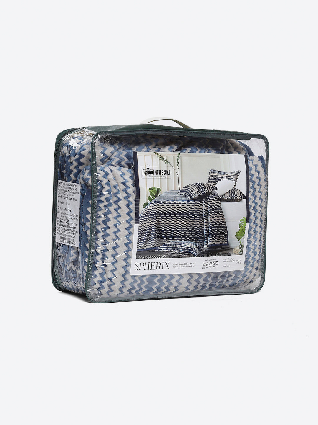 393 GSM Polyester King Bed 1 Bedsheet with 2 Pillow Cover (Spherix)