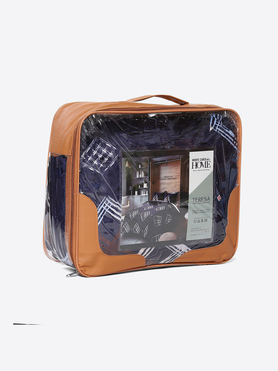 247 GSM 100% Polyester King Bed 1 Bedsheet with 2 Pillow Cover (Teresa)