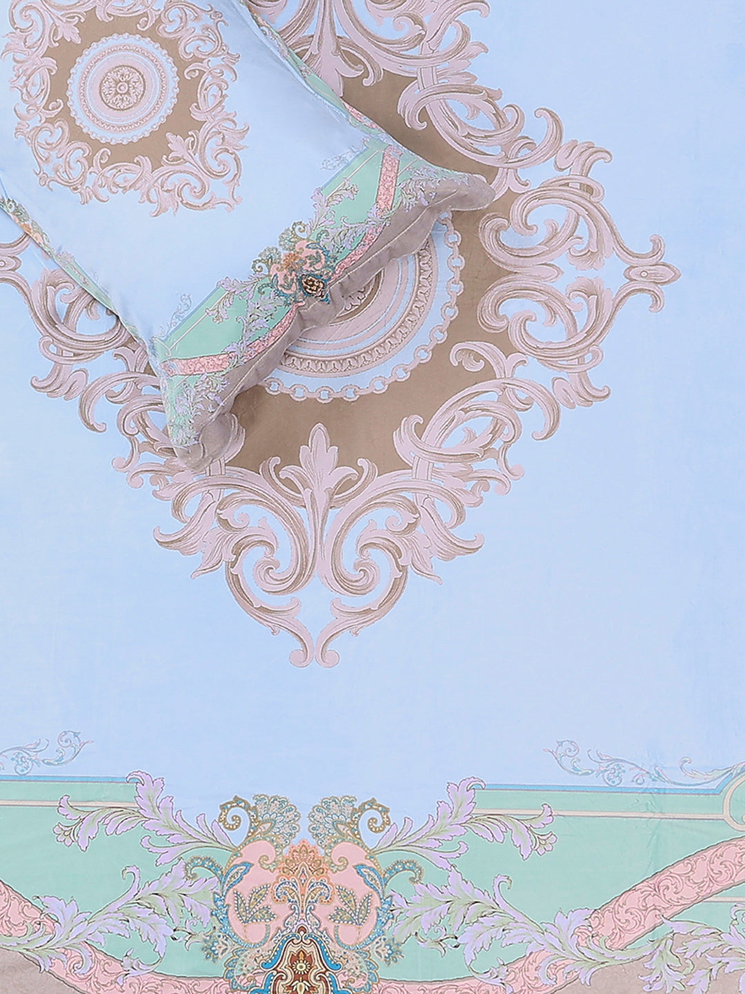 252 GSM 100% Polyester King Bed 1 Bedsheet with 2 Pillow Cover (Urban)