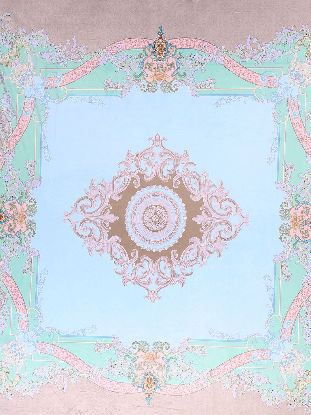 252 GSM 100% Polyester King Bed 1 Bedsheet with 2 Pillow Cover (Urban)