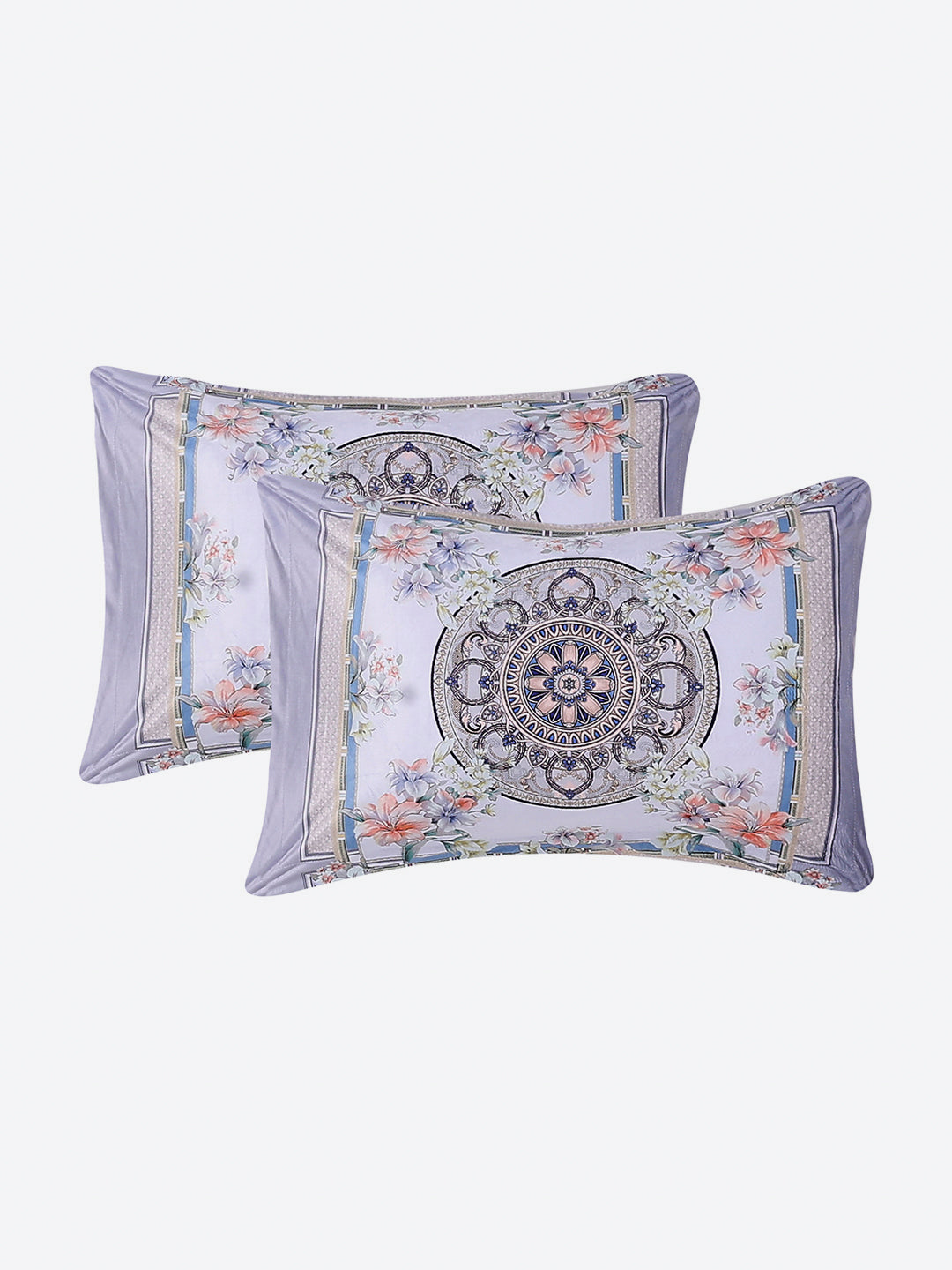 252 GSM 100% Polyester King Bed 1 Bedsheet with 2 Pillow Cover (Urban)