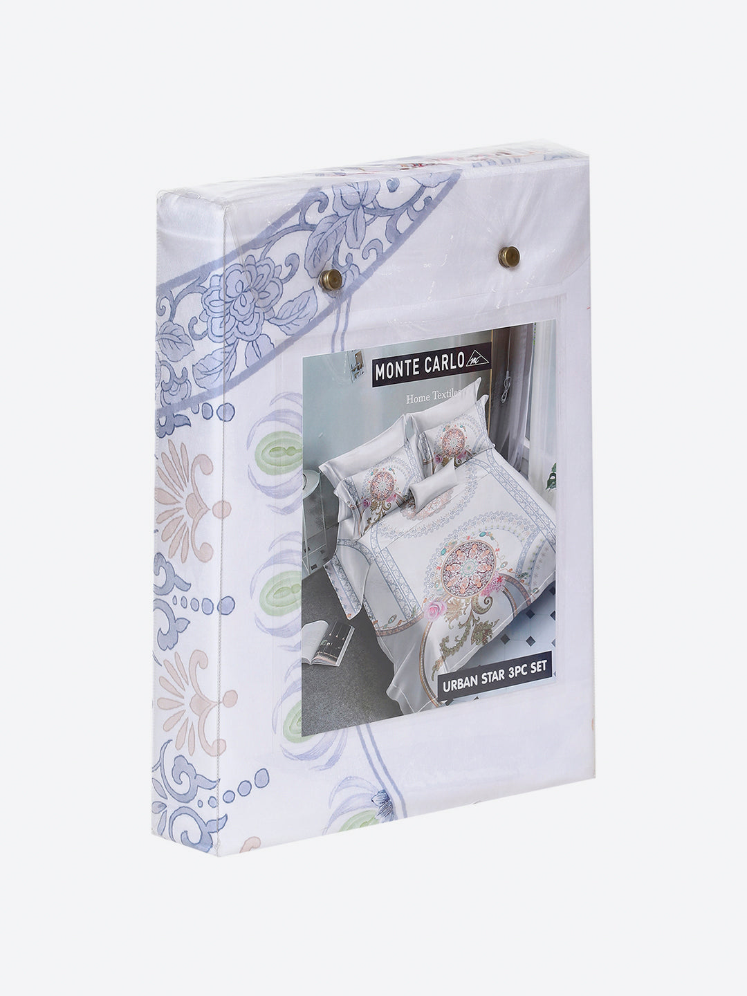 252 GSM 100% Polyester King Bed 1 Bedsheet with 2 Pillow Cover (Urban)