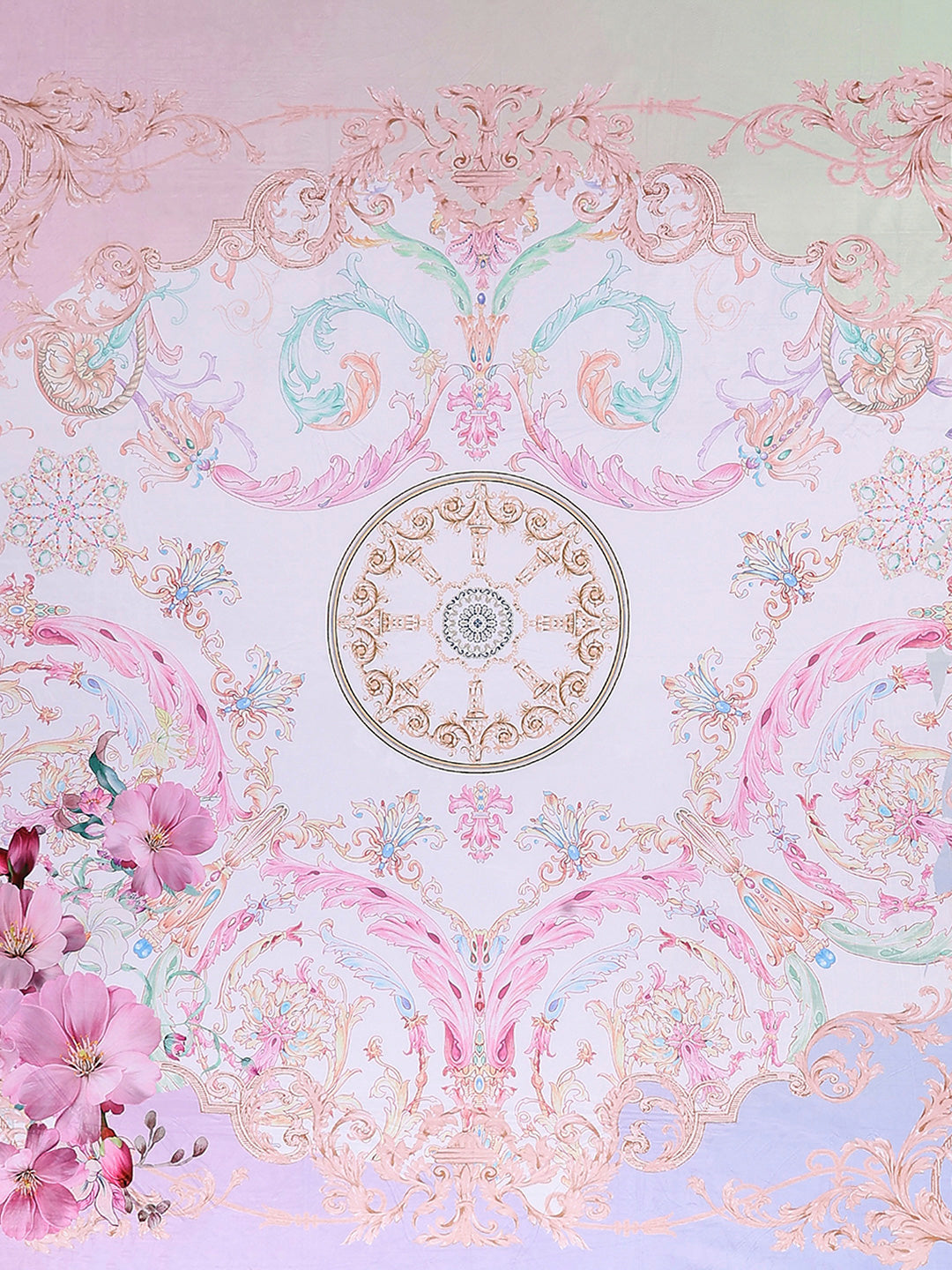 252 GSM 100% Polyester King Bed 1 Bedsheet with 2 Pillow Cover (Urban)