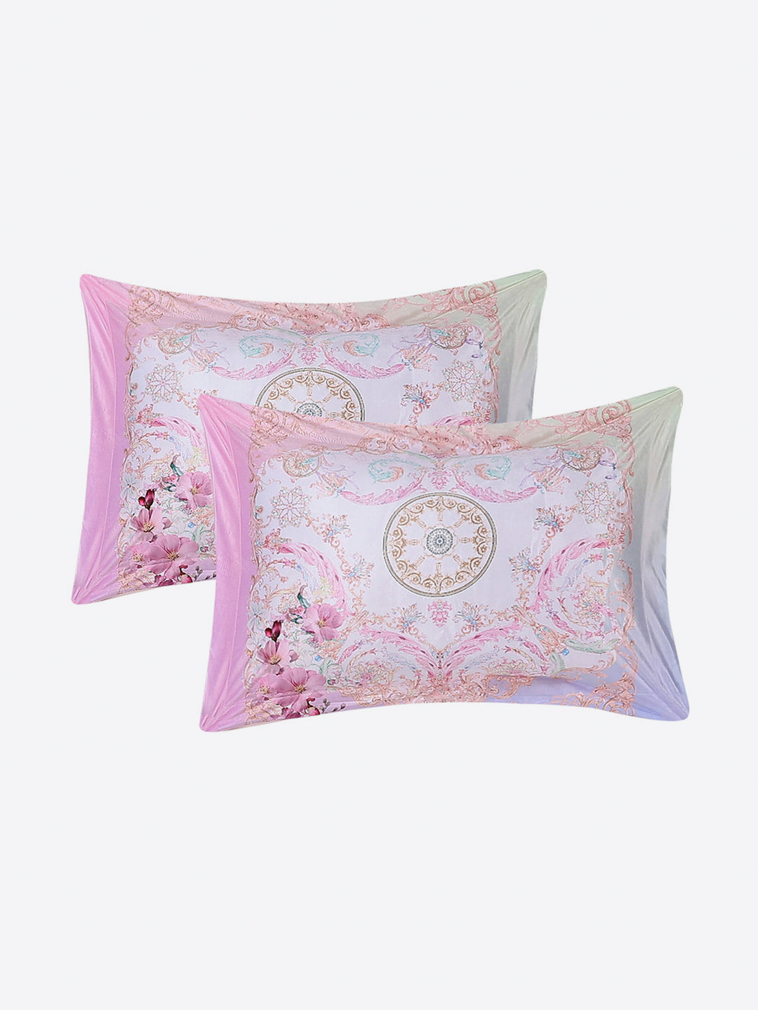 252 GSM 100% Polyester King Bed 1 Bedsheet with 2 Pillow Cover (Urban)