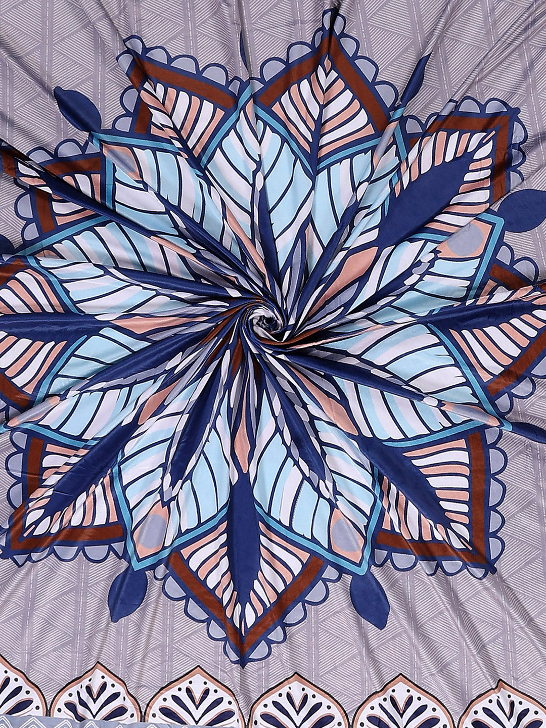 252 GSM 100% Polyester King Bed 1 Bedsheet with 2 Pillow Cover (Urban)