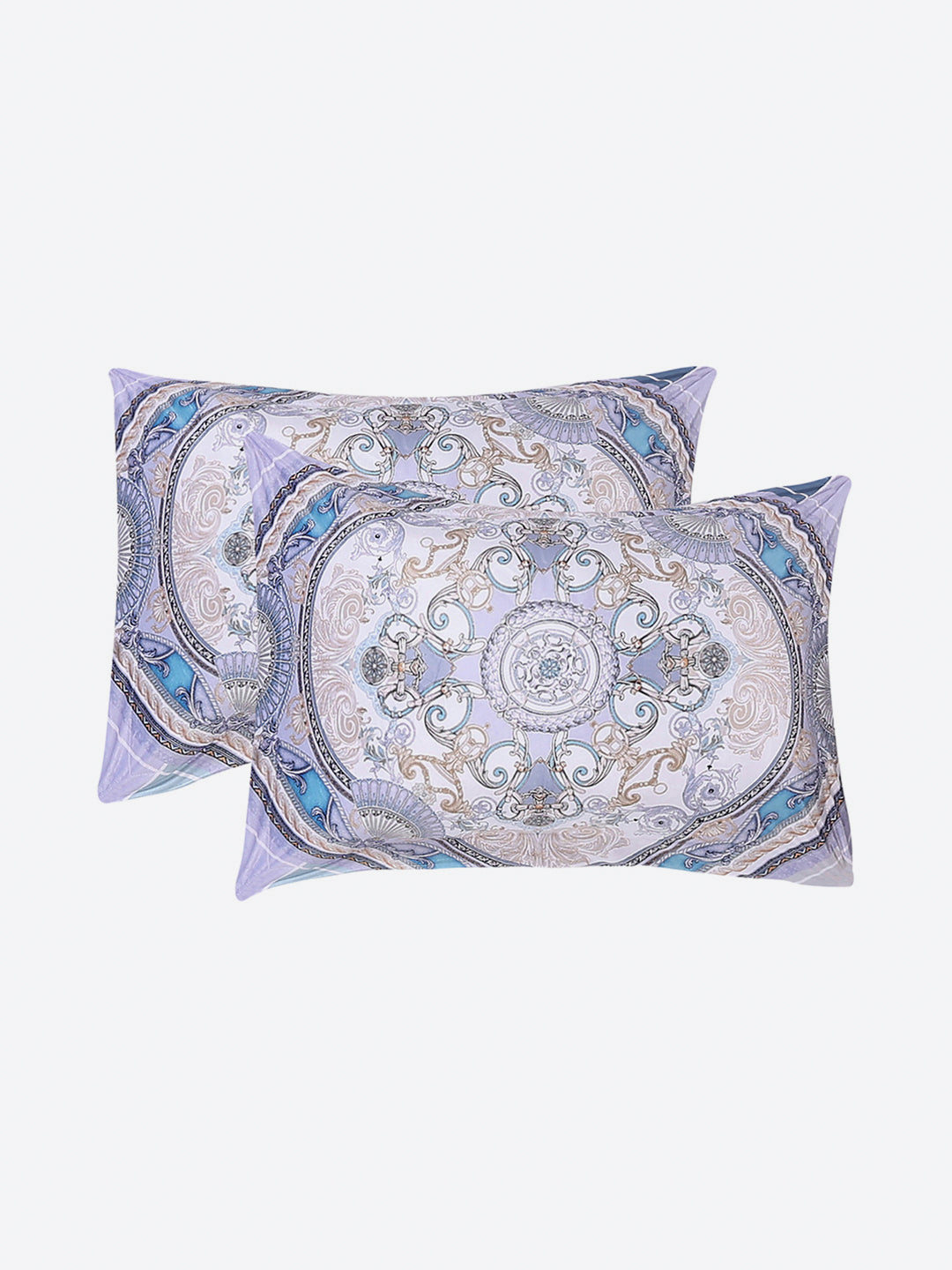 252 GSM 100% Polyester King Bed 1 Bedsheet with 2 Pillow Cover (Urban)