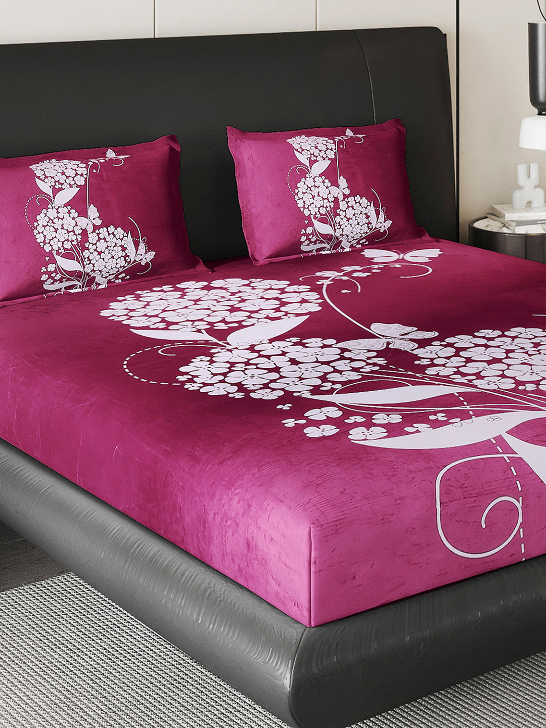 252 GSM 100% Polyester King Bed 1 Bedsheet with 2 Pillow Cover (Urban)