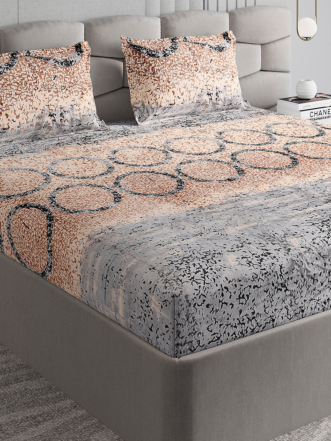 247 GSM Polyester King Bed 1 Bedsheet with 2 Pillow Cover (Vibe)