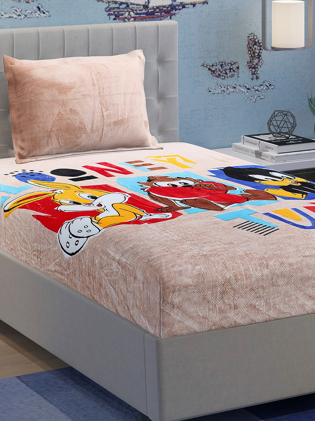 Printed Baby Winter Bedsheet 1 Ply, 370 GSM, 1.3 kg (Super Hero)