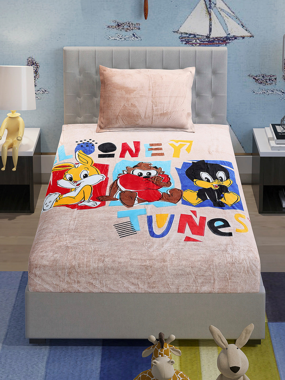 Printed Baby Winter Bedsheet 1 Ply, 370 GSM, 1.3 kg (Super Hero)