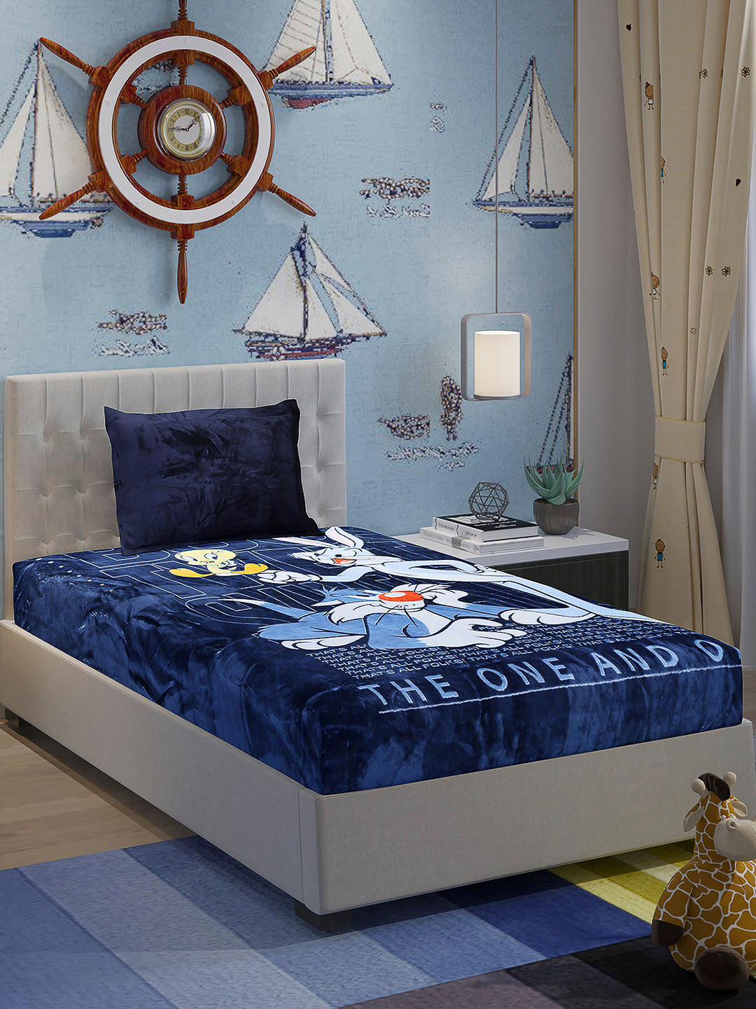 Printed Baby Winter Bedsheet 1 Ply, 370 GSM, 1.3 kg (Super Hero)