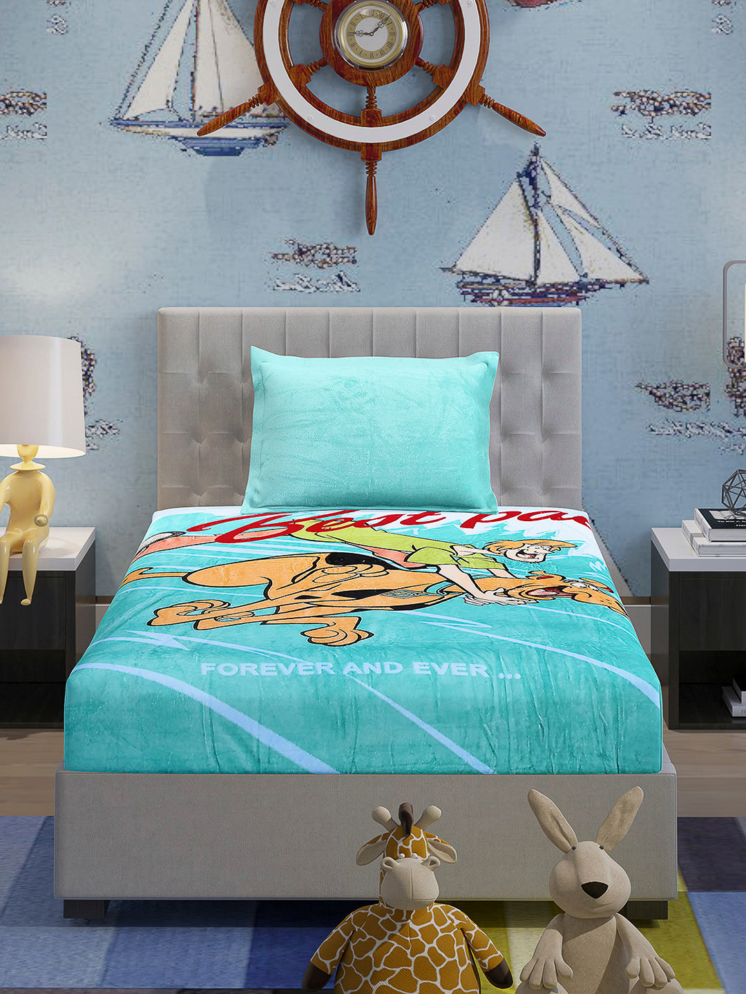 Printed Baby Winter Bedsheet 1 Ply, 370 GSM, 1.3 kg (Super Hero)