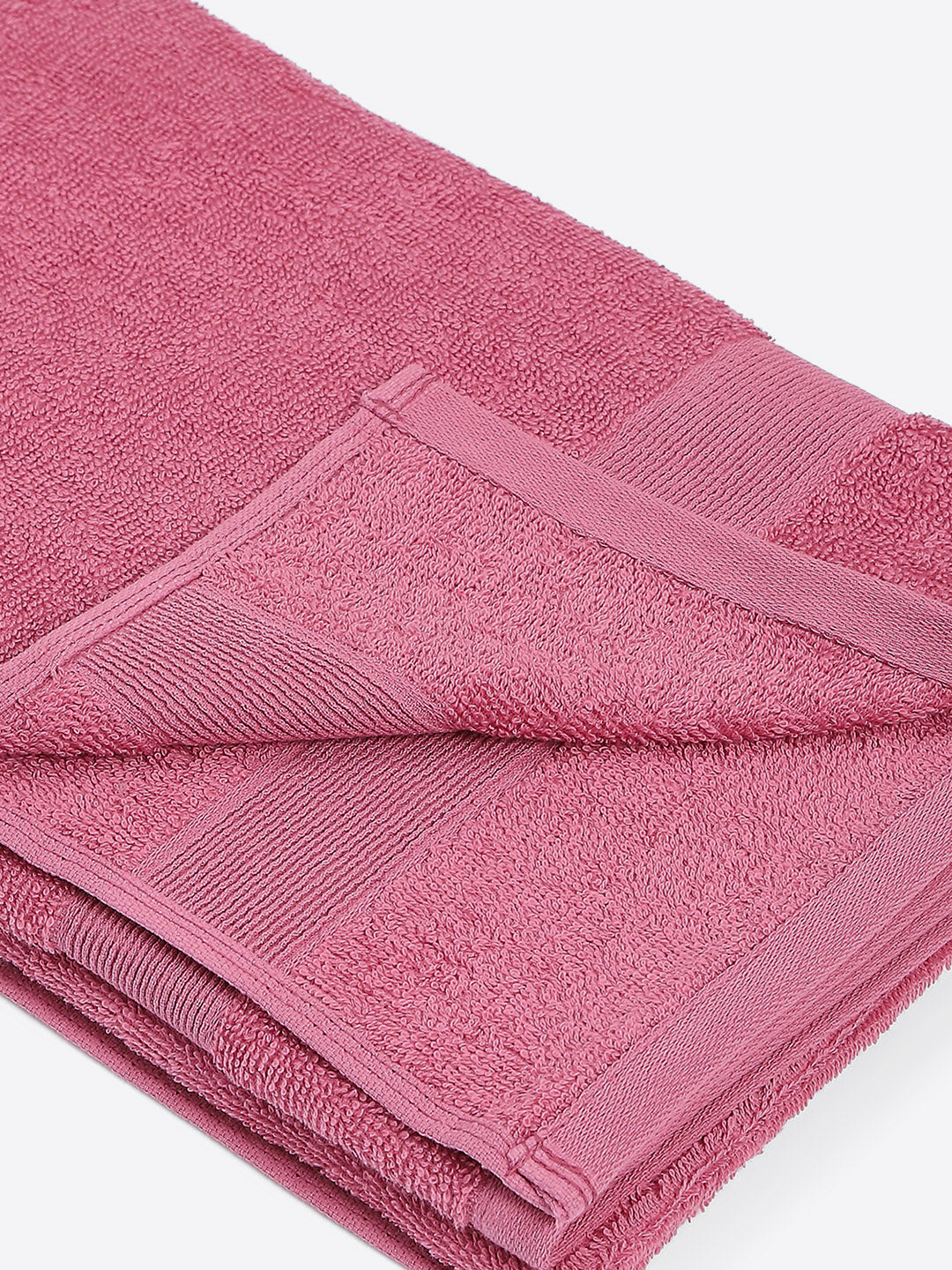 Peach Cotton Solid 380 GSM Bath Towel 2Pc Set (Albella)