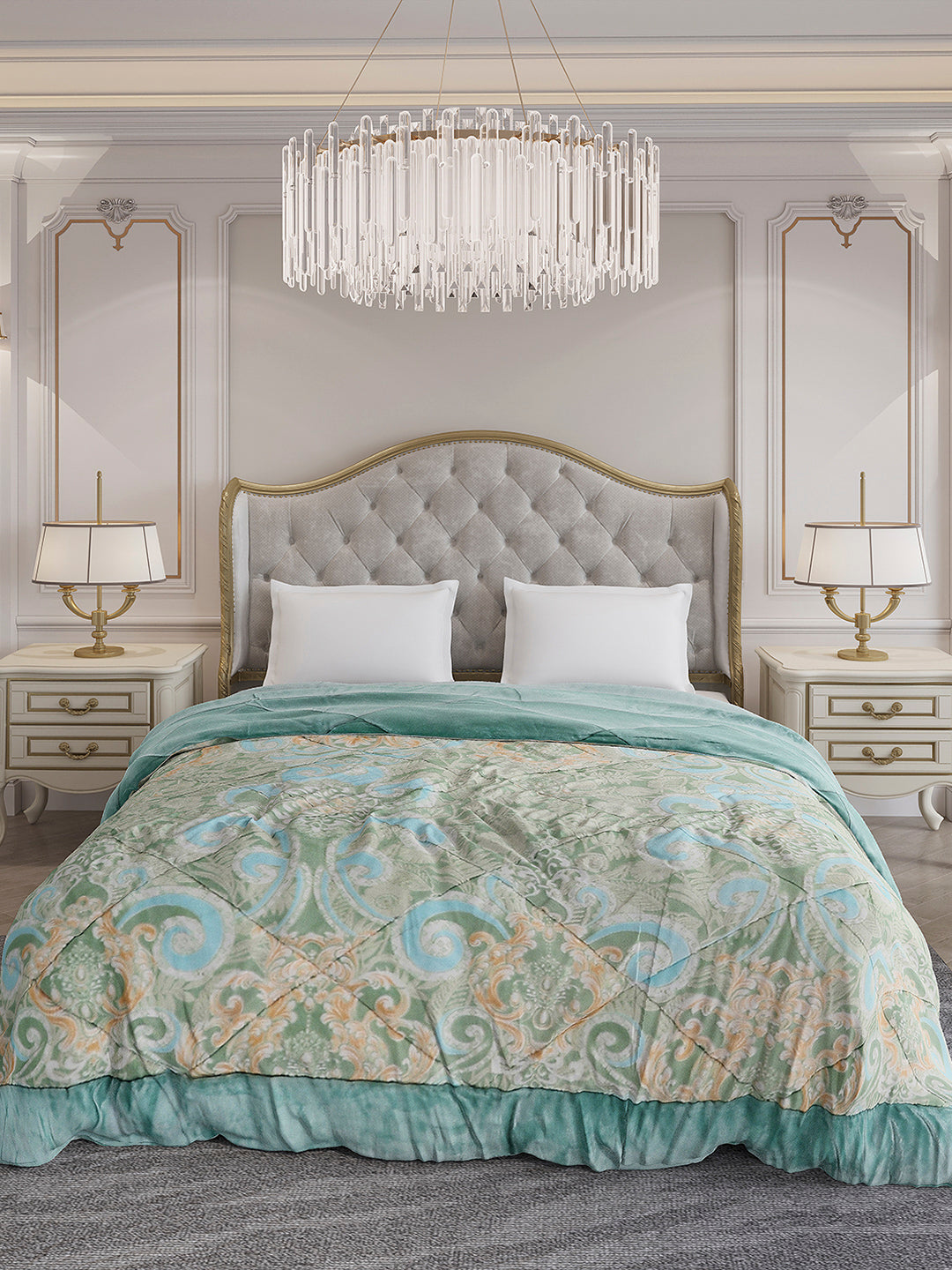 Printed Double Bed 1026 GSM Comforter for Winter - (Alia)