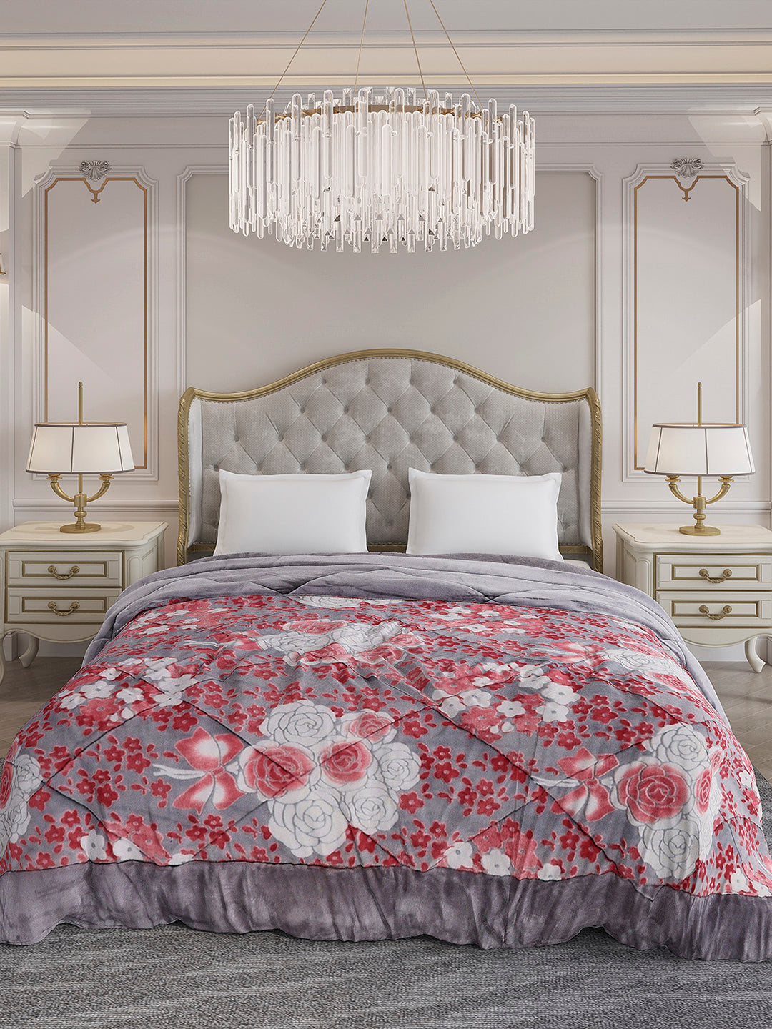 Printed Double Bed 1026 GSM Comforter for Winter - (Alia)