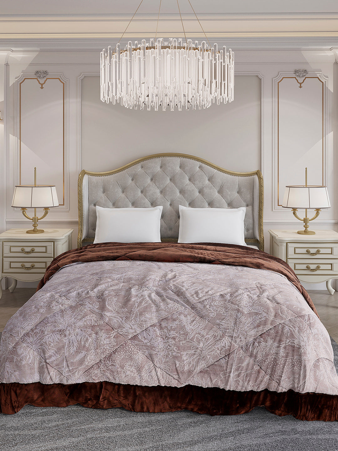 Printed Double Bed 1026 GSM Comforter for Winter - (Alia)