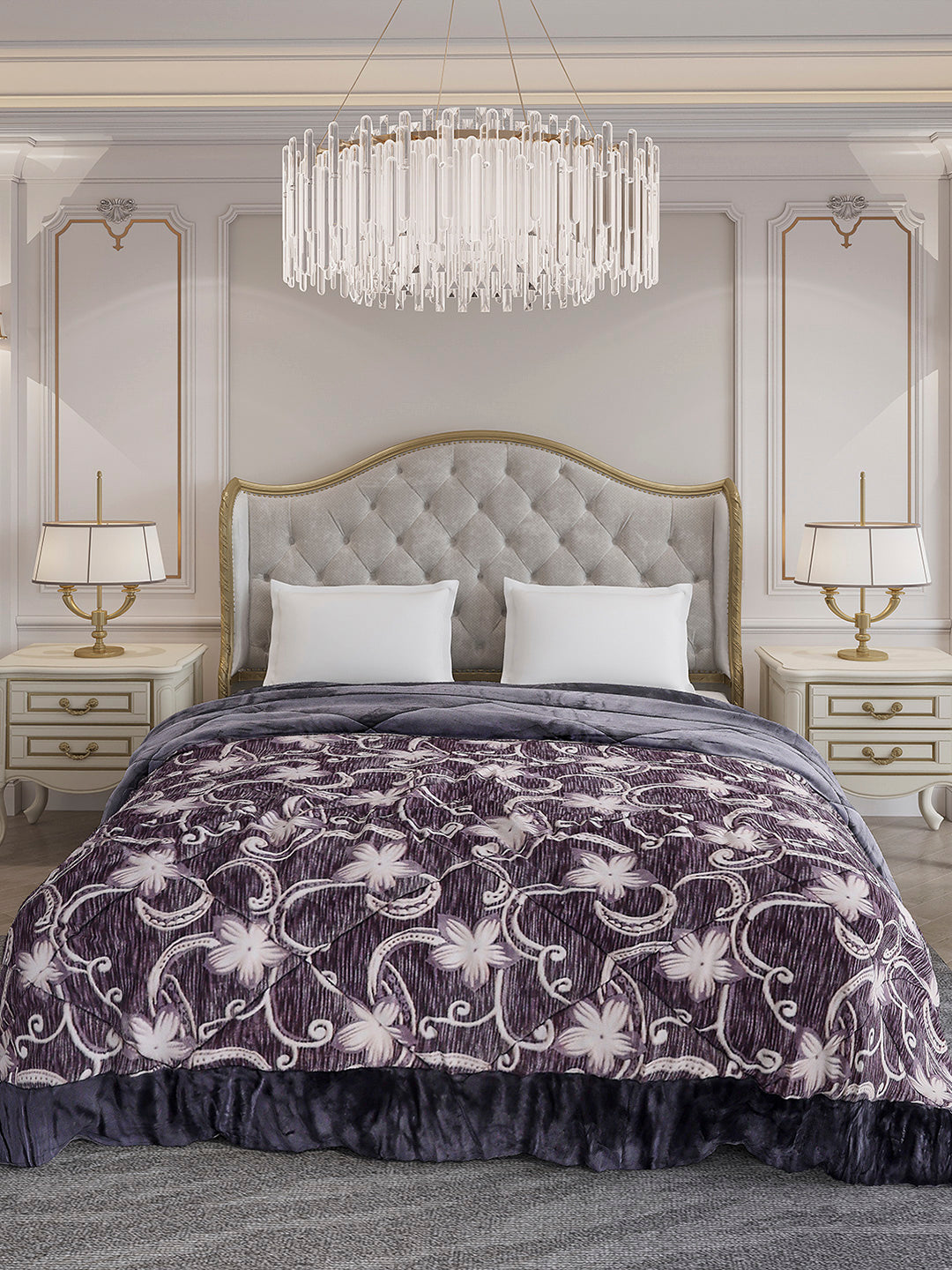 Printed Double Bed 1026 GSM Comforter for Winter - (Alia)