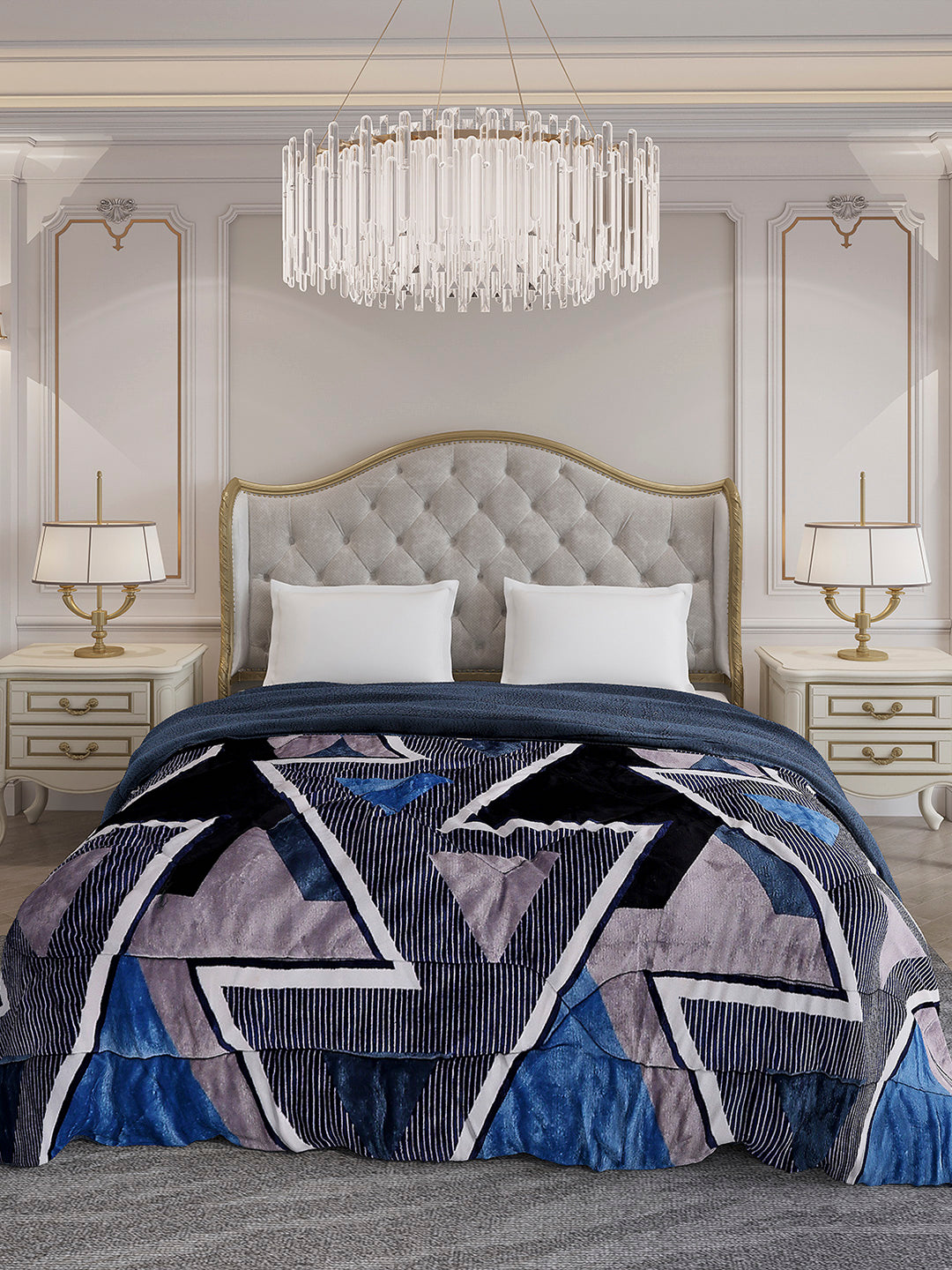 Printed Double Bed 852 GSM Comforter for Winter - (Altroz)