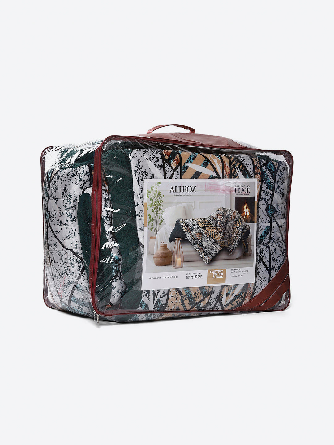 Printed Double Bed 852 GSM Comforter for Winter - (Altroz)