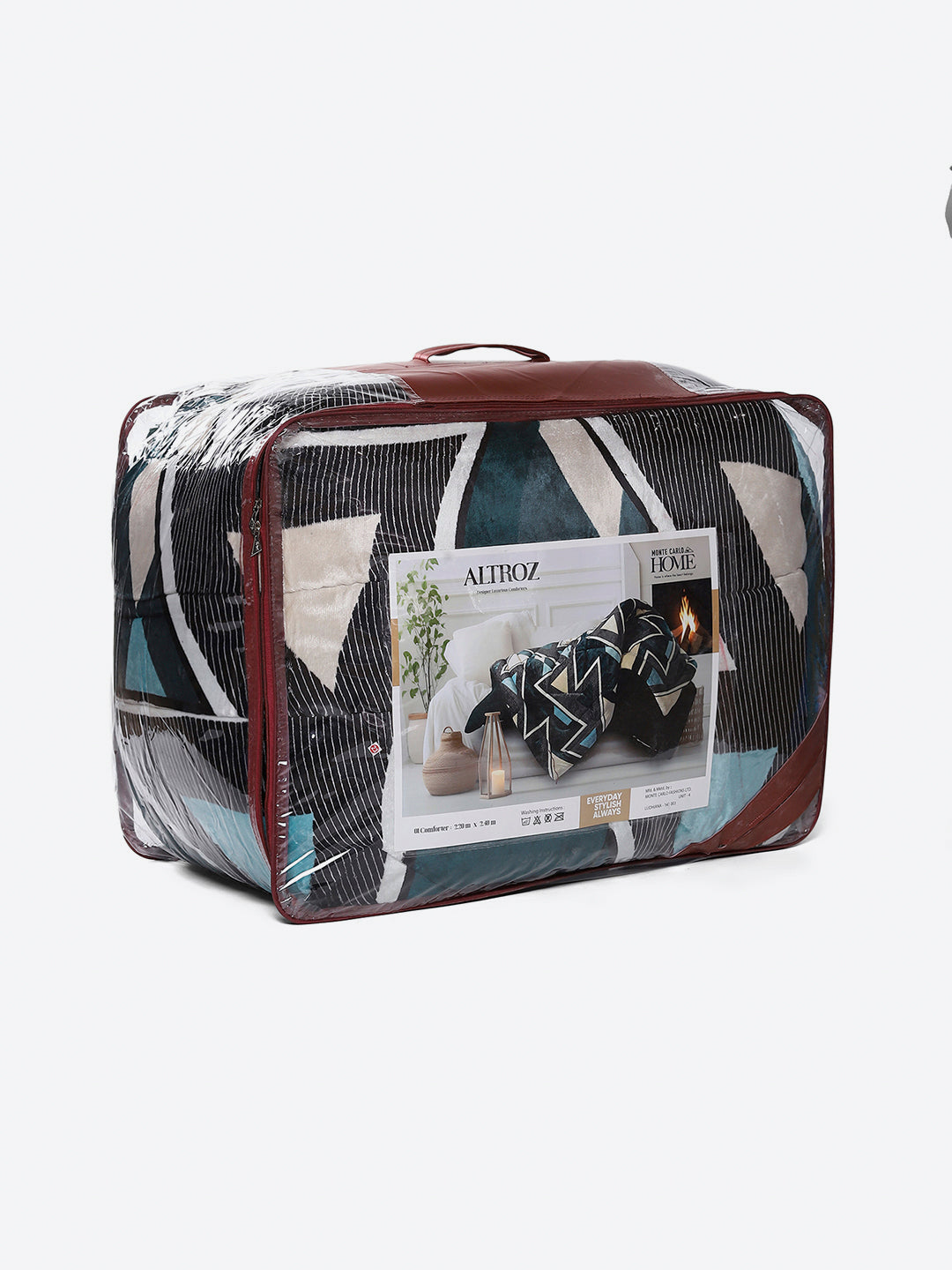 Printed Double Bed 852 GSM Comforter for Winter - (Altroz)