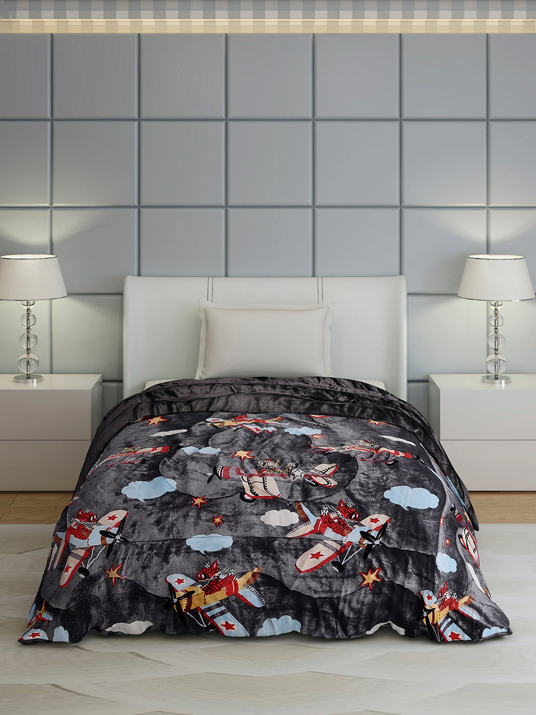 Printed Single Bed 1022 GSM Comforter for Winter - (Ananya)