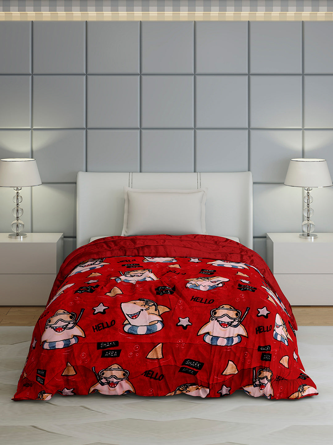 Printed Single Bed 1022 GSM Comforter for Winter - (Ananya)