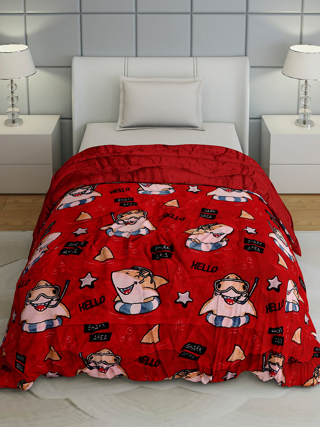 Printed Single Bed 1022 GSM Comforter for Winter - (Ananya)