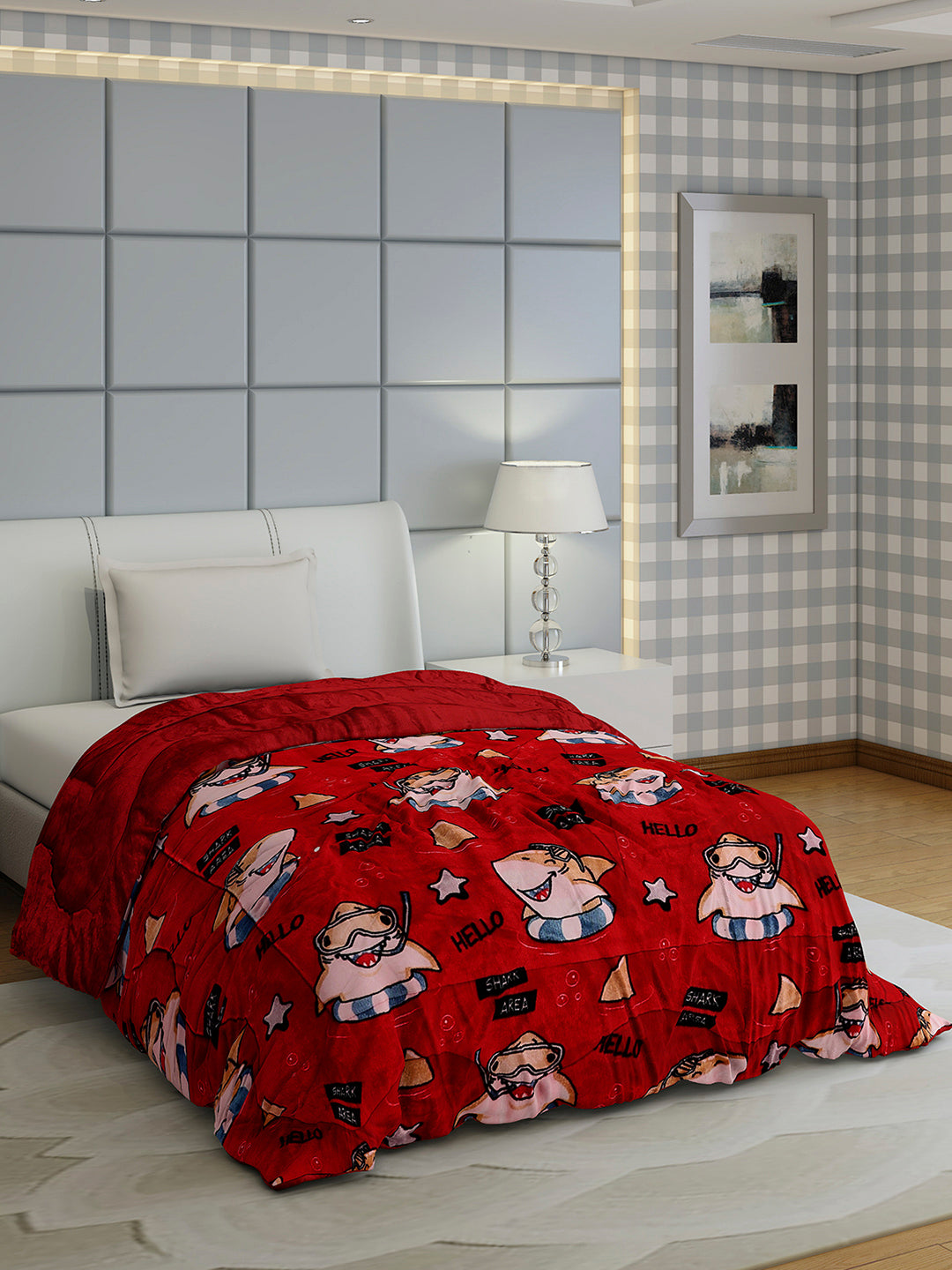 Printed Single Bed 1022 GSM Comforter for Winter - (Ananya)
