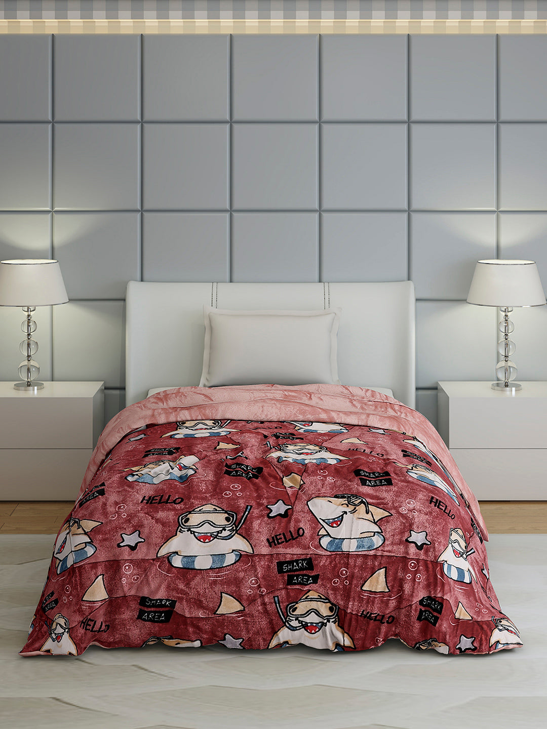 Printed Single Bed 1022 GSM Comforter for Winter - (Ananya)