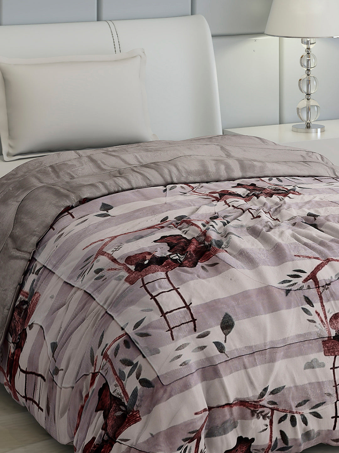 Printed Single Bed 1022 GSM Comforter for Winter - (Ananya)