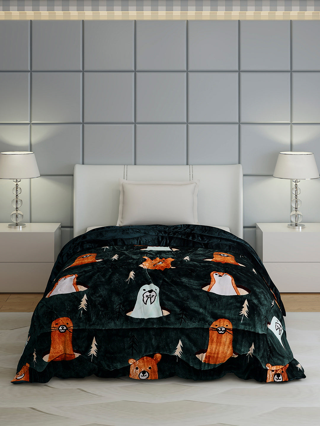 Printed Single Bed 1022 GSM Comforter for Winter - (Ananya)