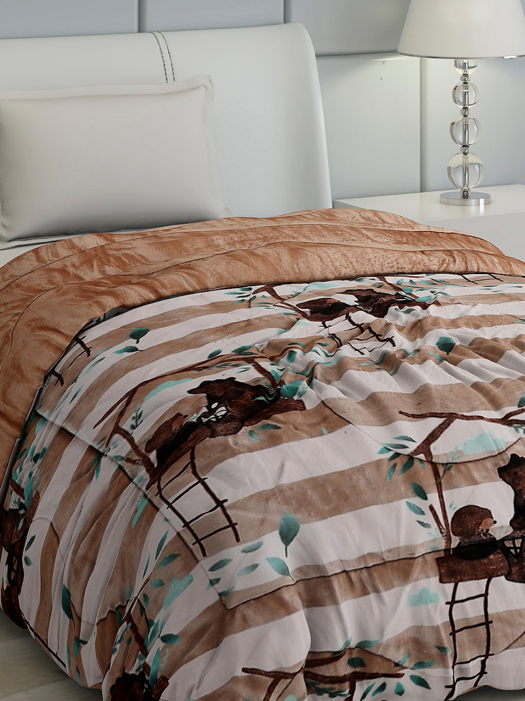 Printed Single Bed 1022 GSM Comforter for Winter - (Ananya)