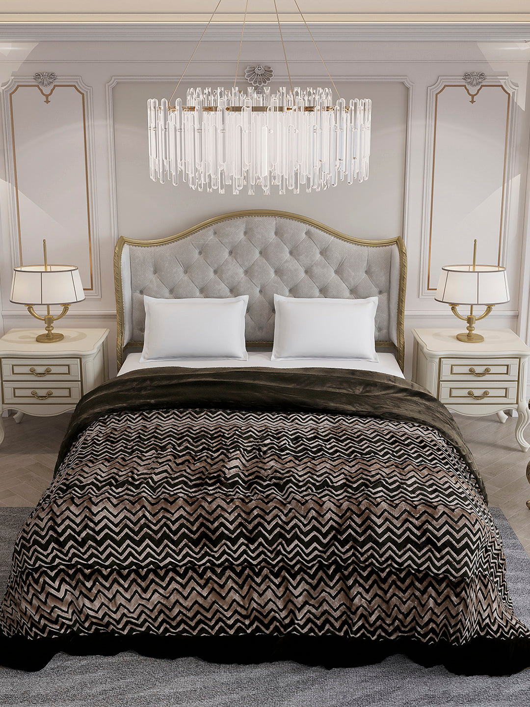 Printed Double Bed 1078 GSM Comforter for Winter - (Delicate)