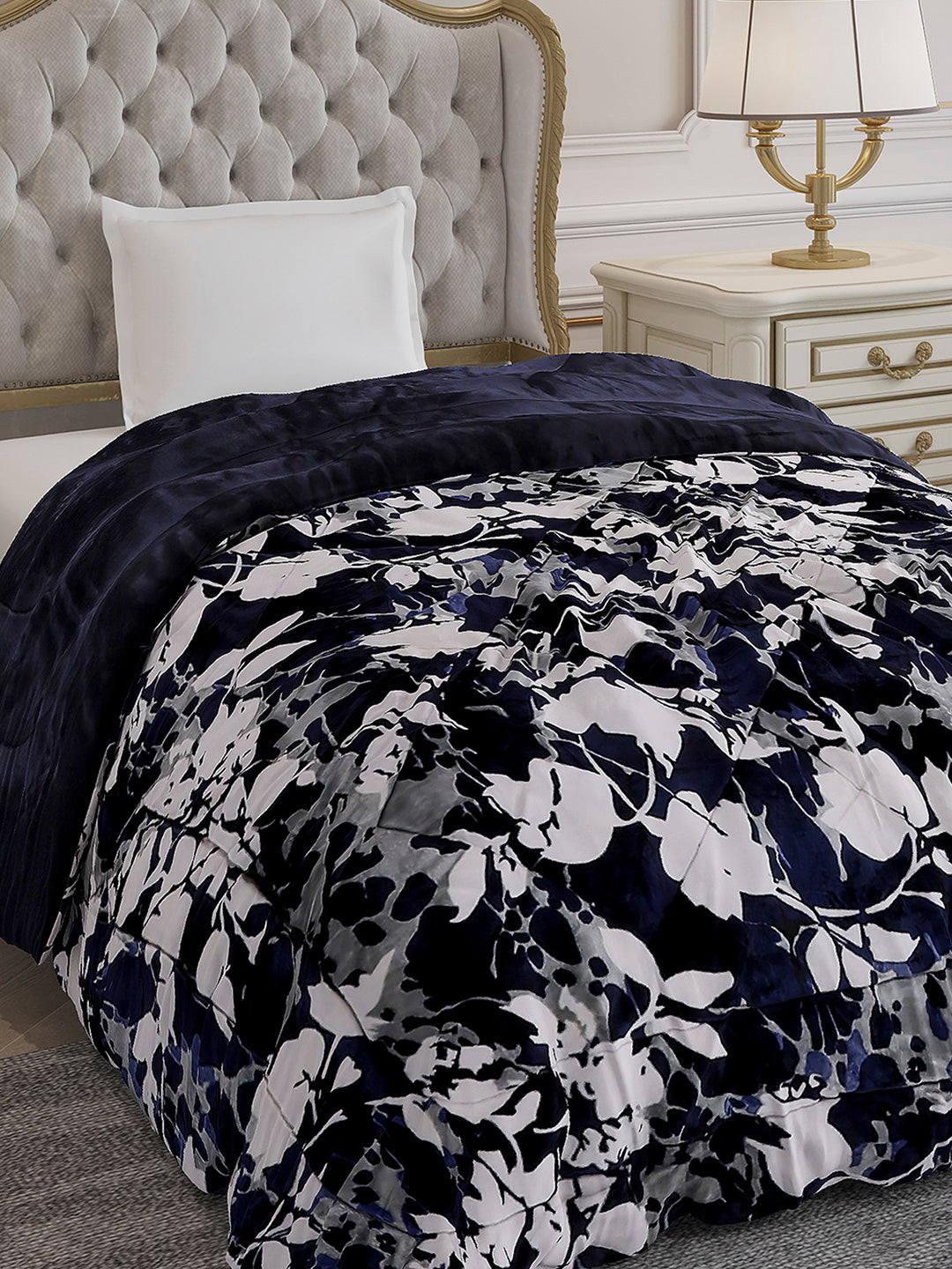 Printed Single Bed 1155 GSM Comforter for Winter - (Dixie)