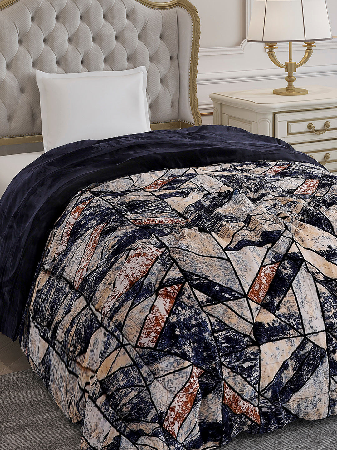 Printed Single Bed 992 GSM Comforter for Winter - (James)