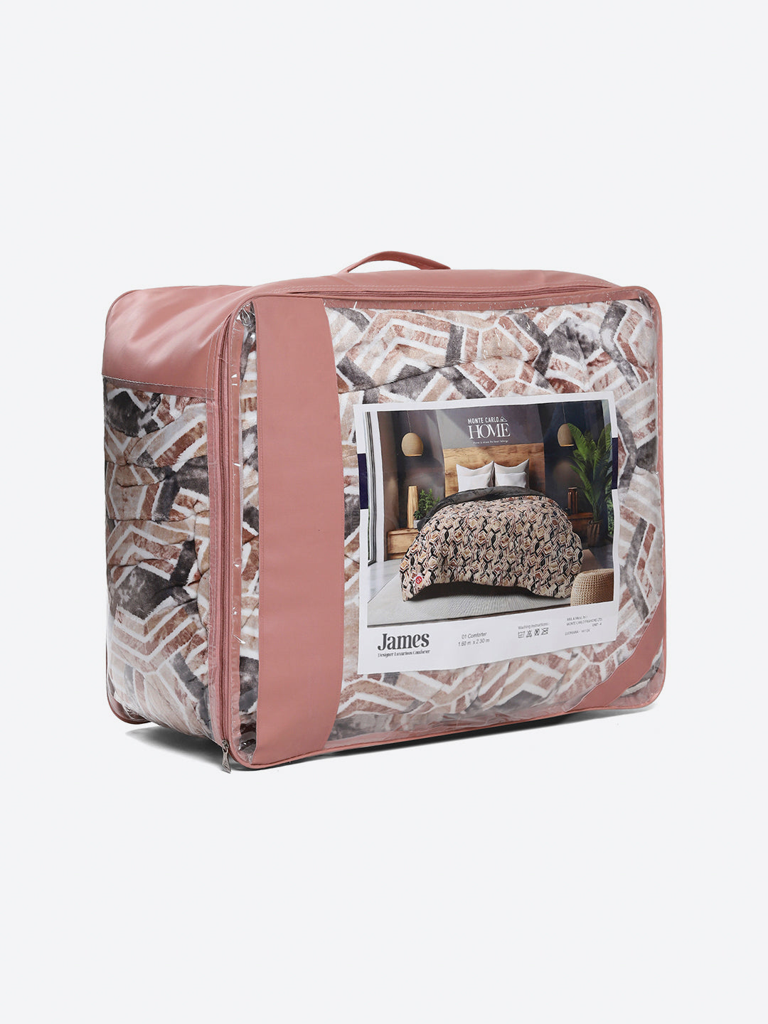 Printed Single Bed 233 GSM Comforter for Mild Winter (James), Weight 715 gm