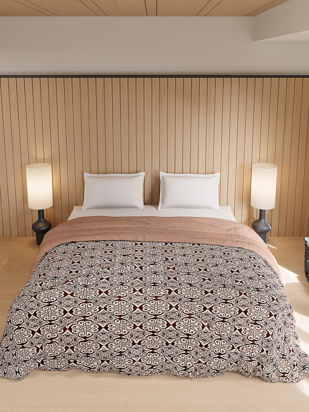 Printed Double Bed 870 GSM Comforter for Winter - (Nixie)