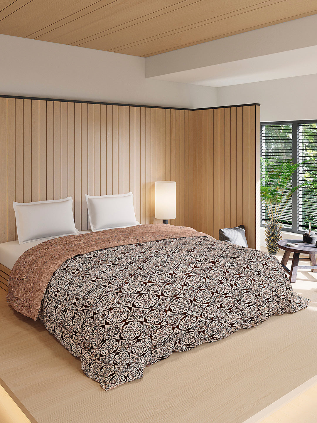 Printed Double Bed 870 GSM Comforter for Winter - (Nixie)