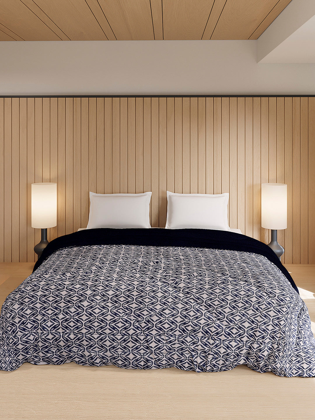 Printed Double Bed 870 GSM Comforter for Winter - (Nixie)