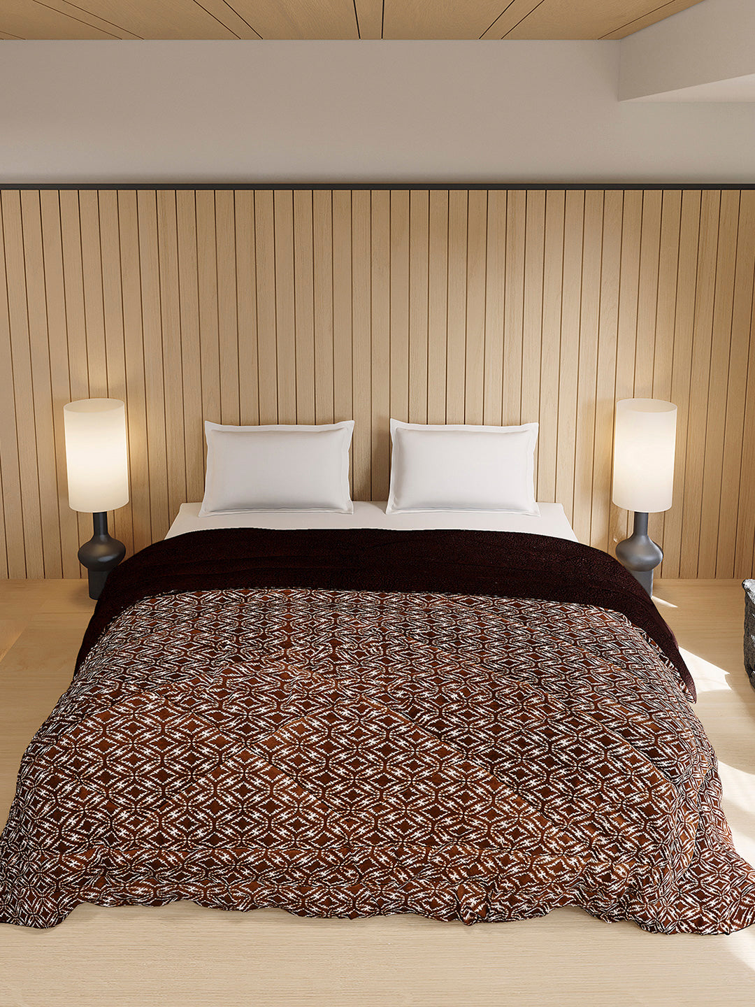 Printed Double Bed 870 GSM Comforter for Winter - (Nixie)