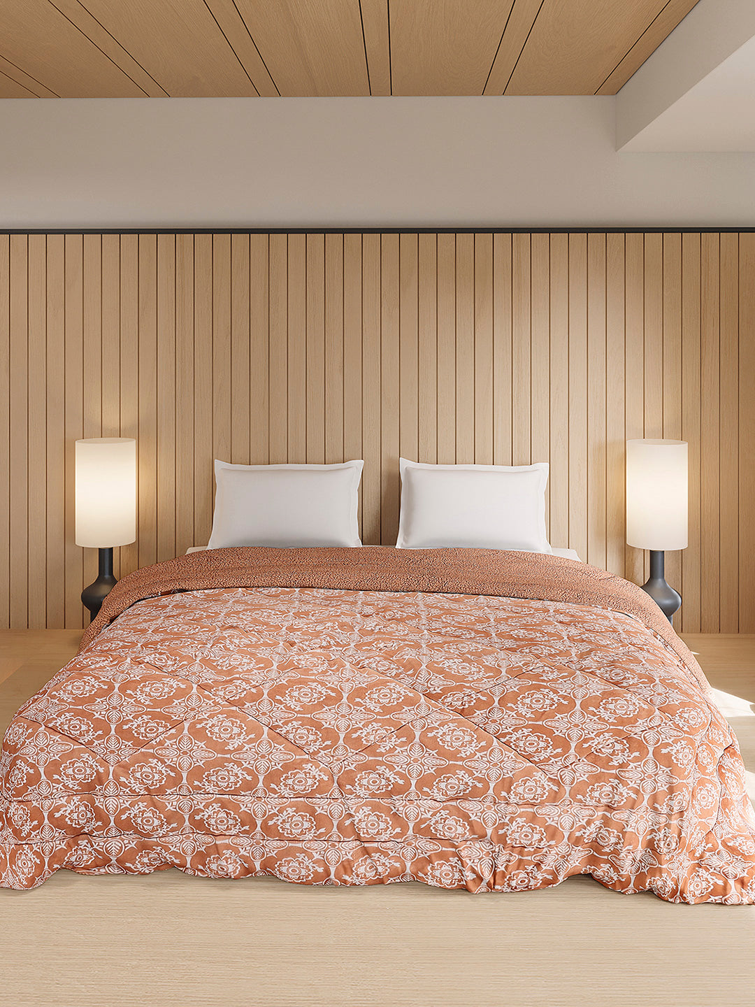 Printed Double Bed 870 GSM Comforter for Winter - (Nixie)