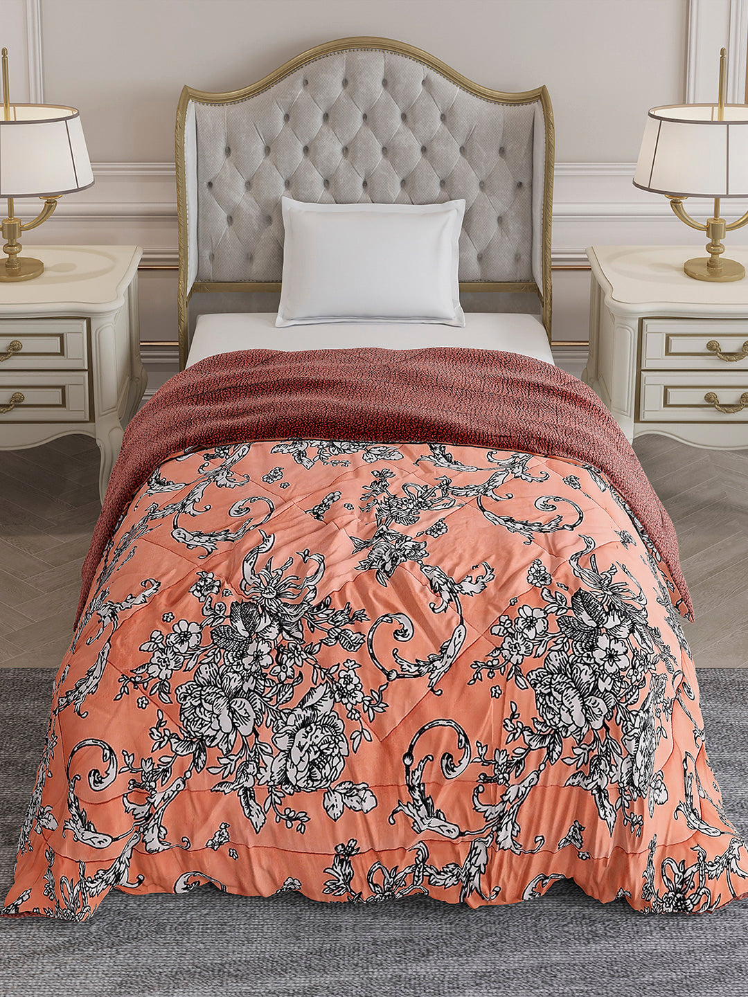 Printed Single Bed 1114 GSM Comforter for Winter - (Nixie)