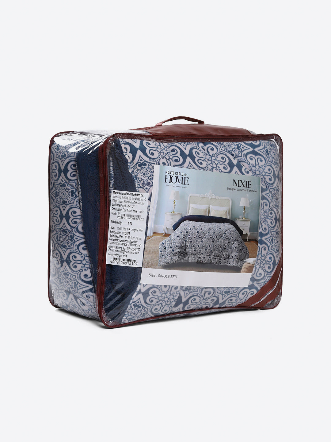 Printed Single Bed 1114 GSM Comforter for Winter - (Nixie)