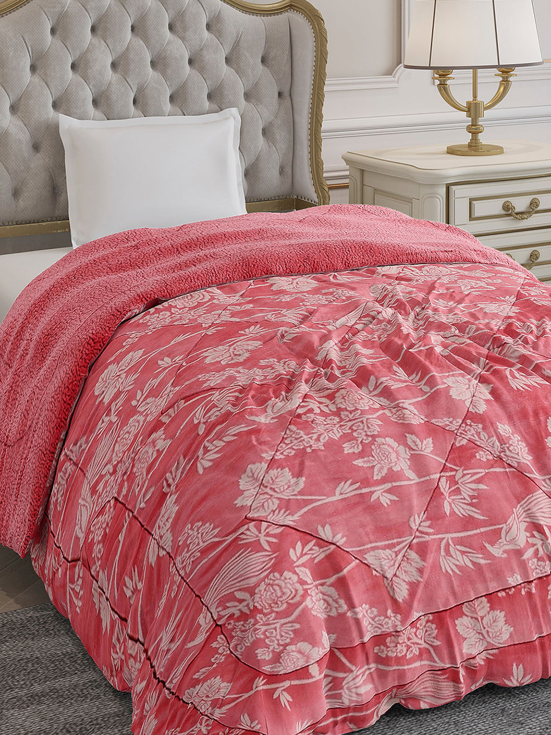 Printed Single Bed 1114 GSM Comforter for Winter - (Nixie)