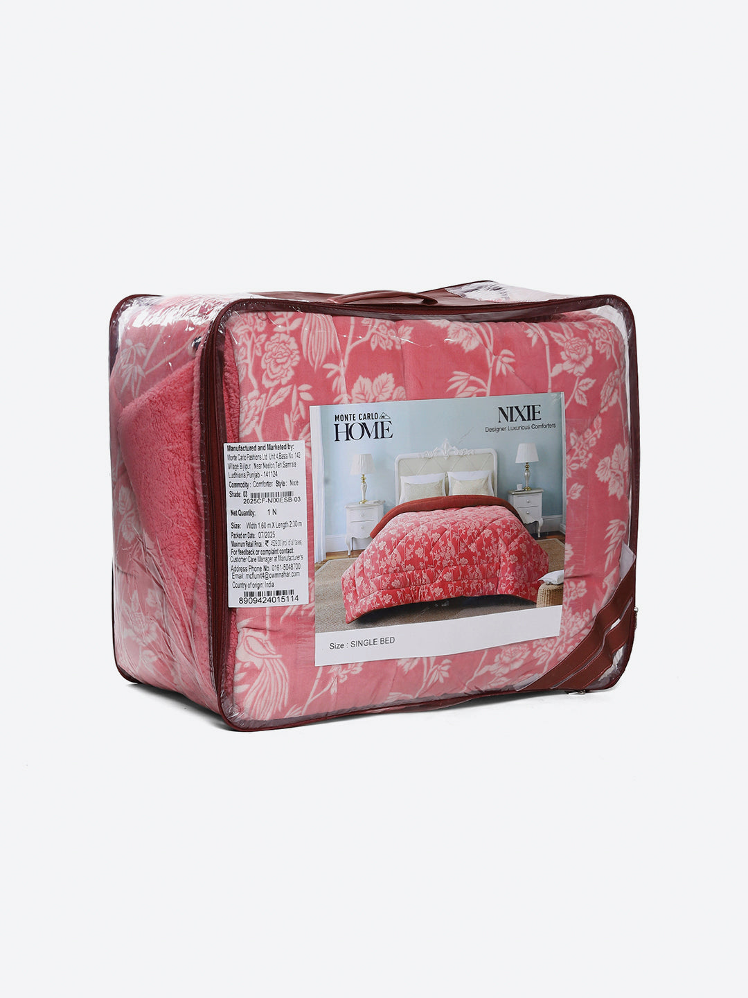 Printed Single Bed 1114 GSM Comforter for Winter - (Nixie)