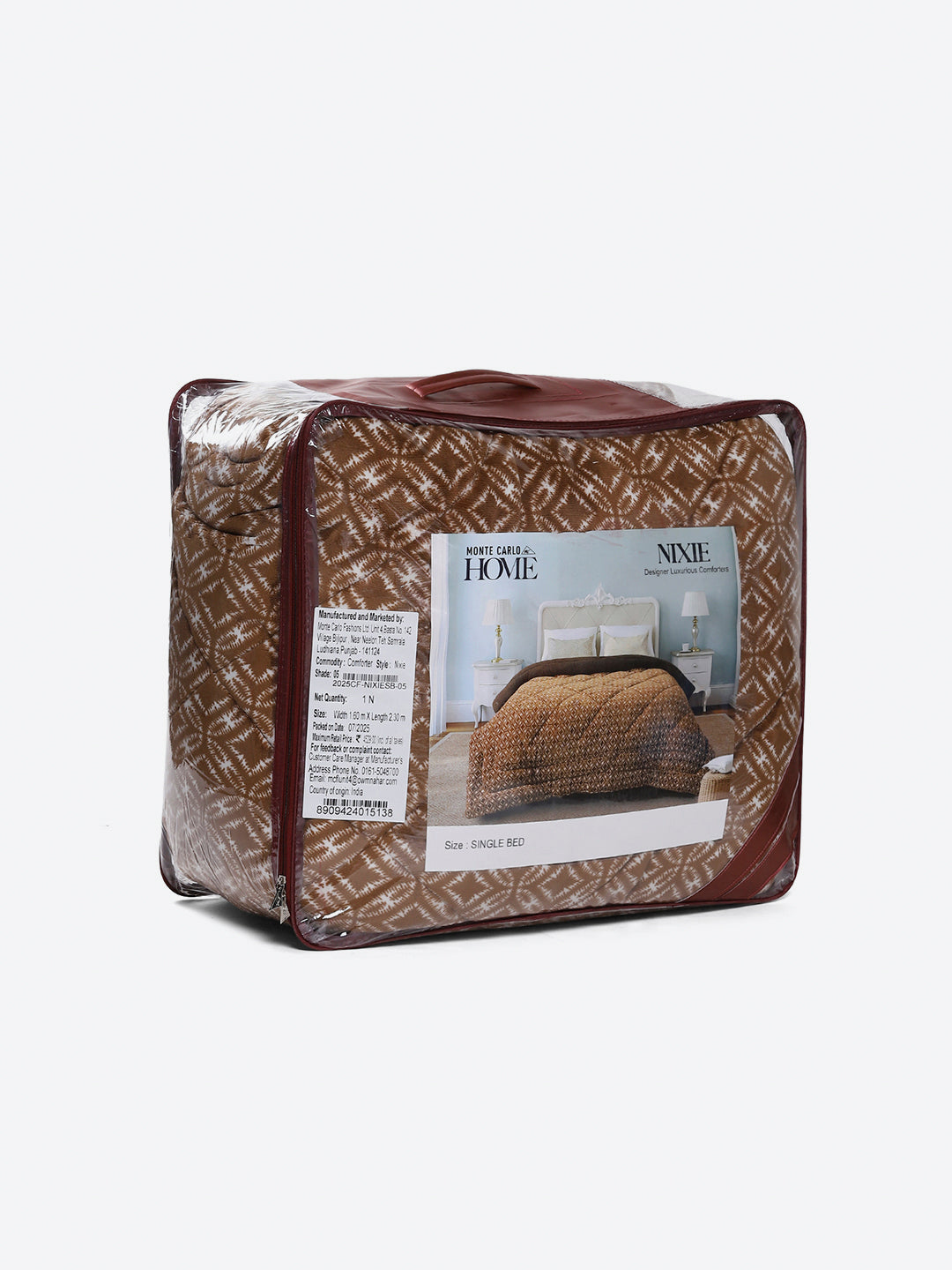 Printed Single Bed 1114 GSM Comforter for Winter - (Nixie)