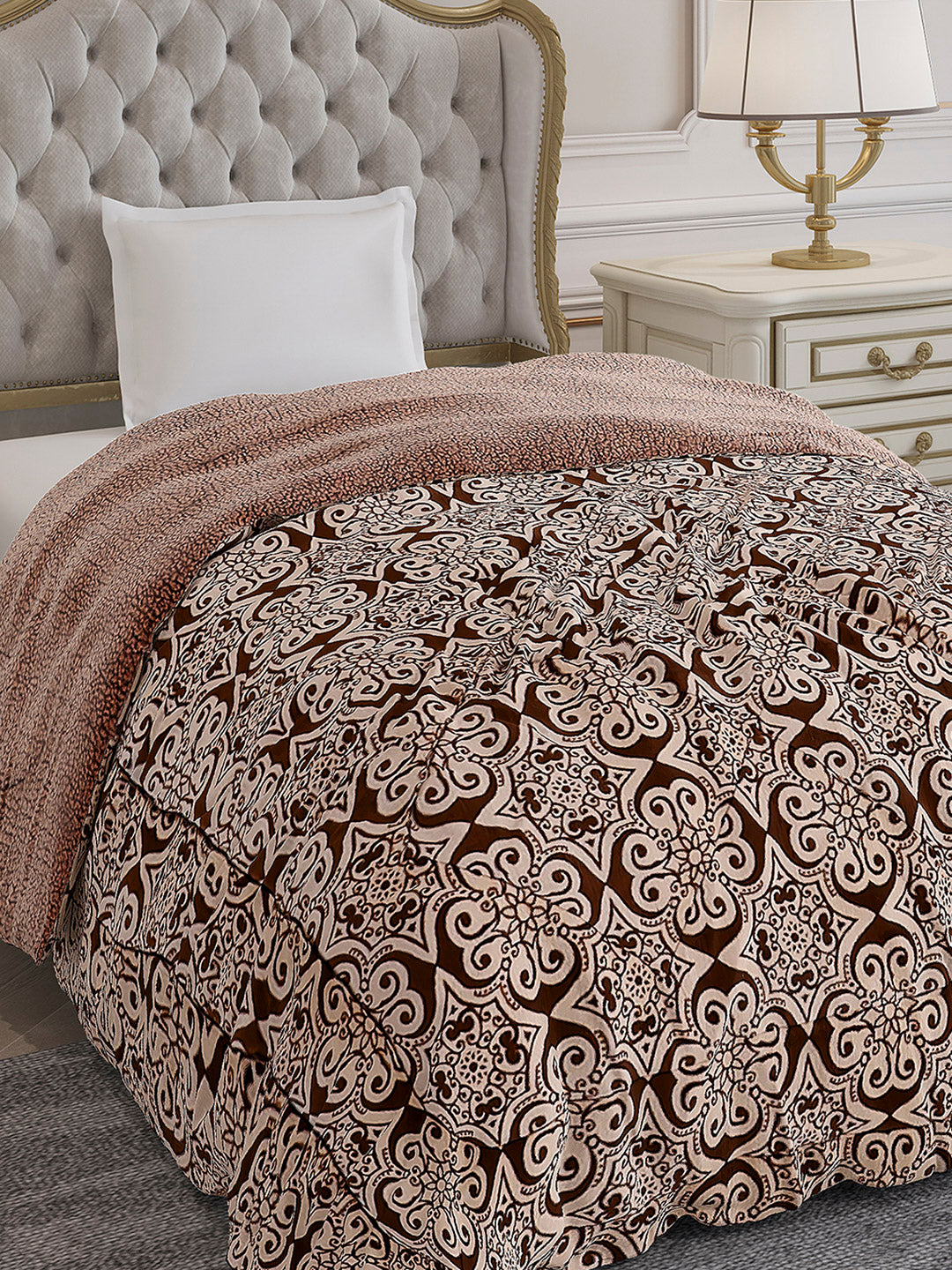 Printed Single Bed 1114 GSM Comforter for Winter - (Nixie)